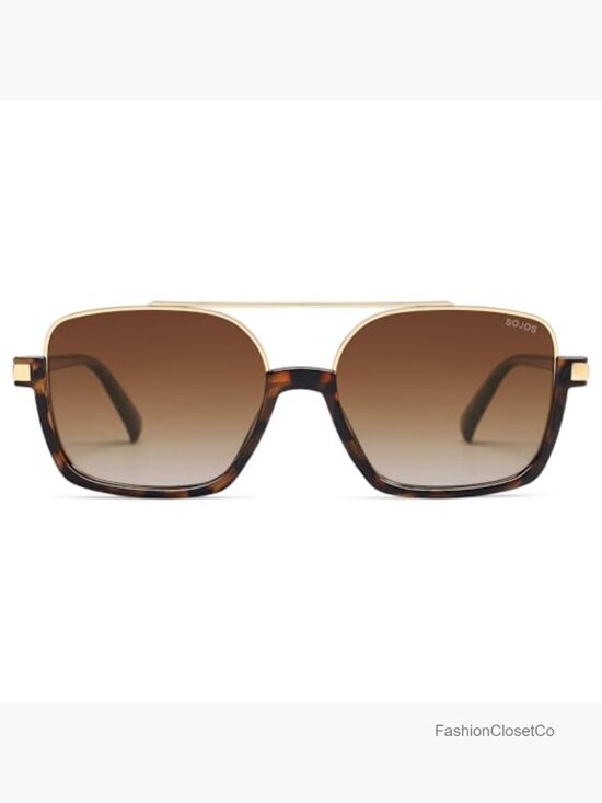 Trendy Aviator Sunglasses Polarized Retro Square Oversized UV400 main image 6